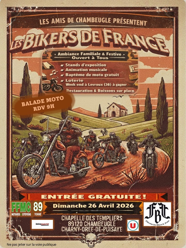 BIKERS DE FRANCE - RASSEMBLEMENT CHAMBEUGLE