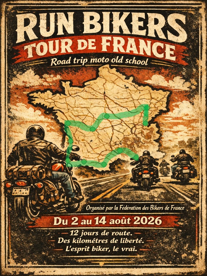 Tracé Run Bikers Tour de France 2026