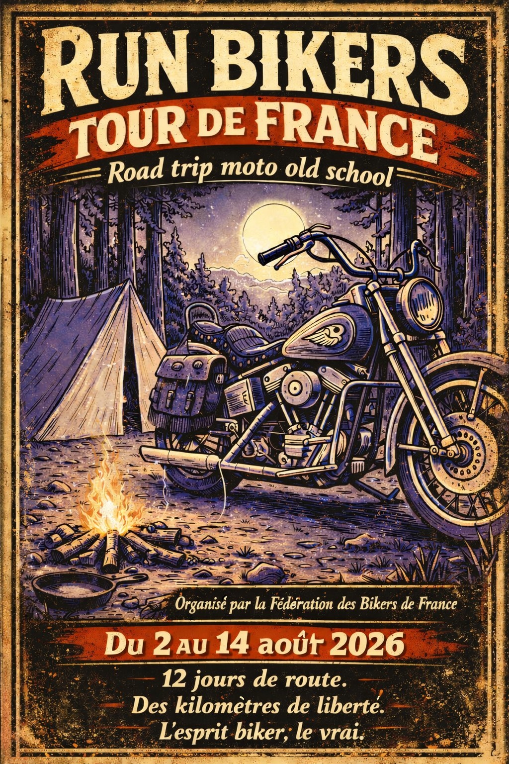 🏍RUN BIKERS TOUR DE FRANCE #7 ⛺ ÉDITION 2026🏍