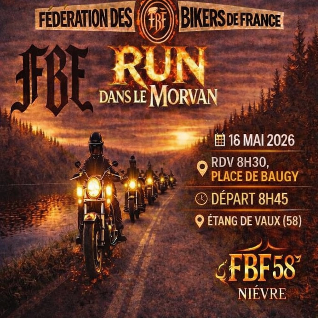 RUN 🏍 DANS LE MORVAN 🏍 (au départ de Baugy-18) 🏍