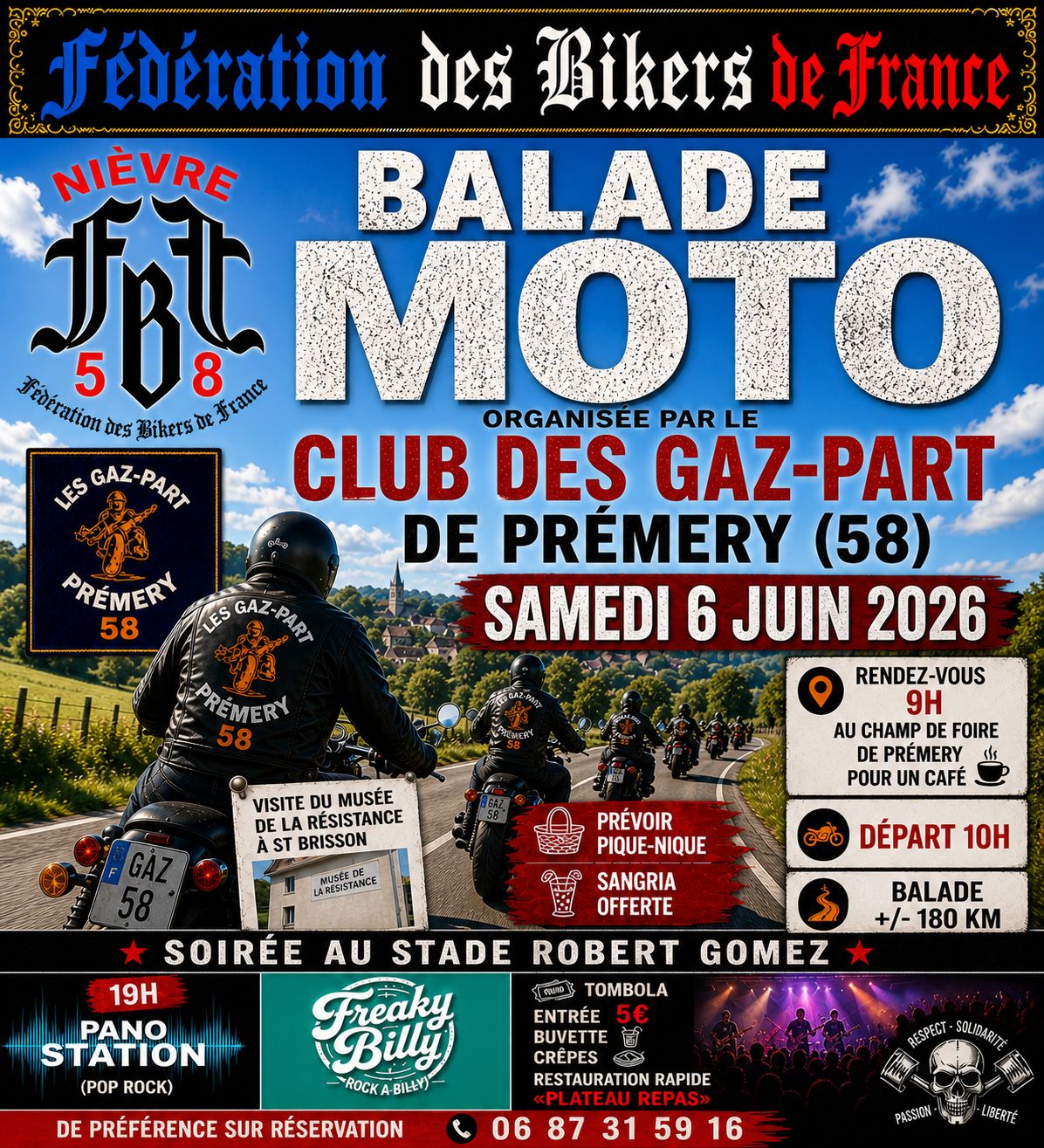 La FBF 58 à la balade des GAZ-PART de Prémery (58)