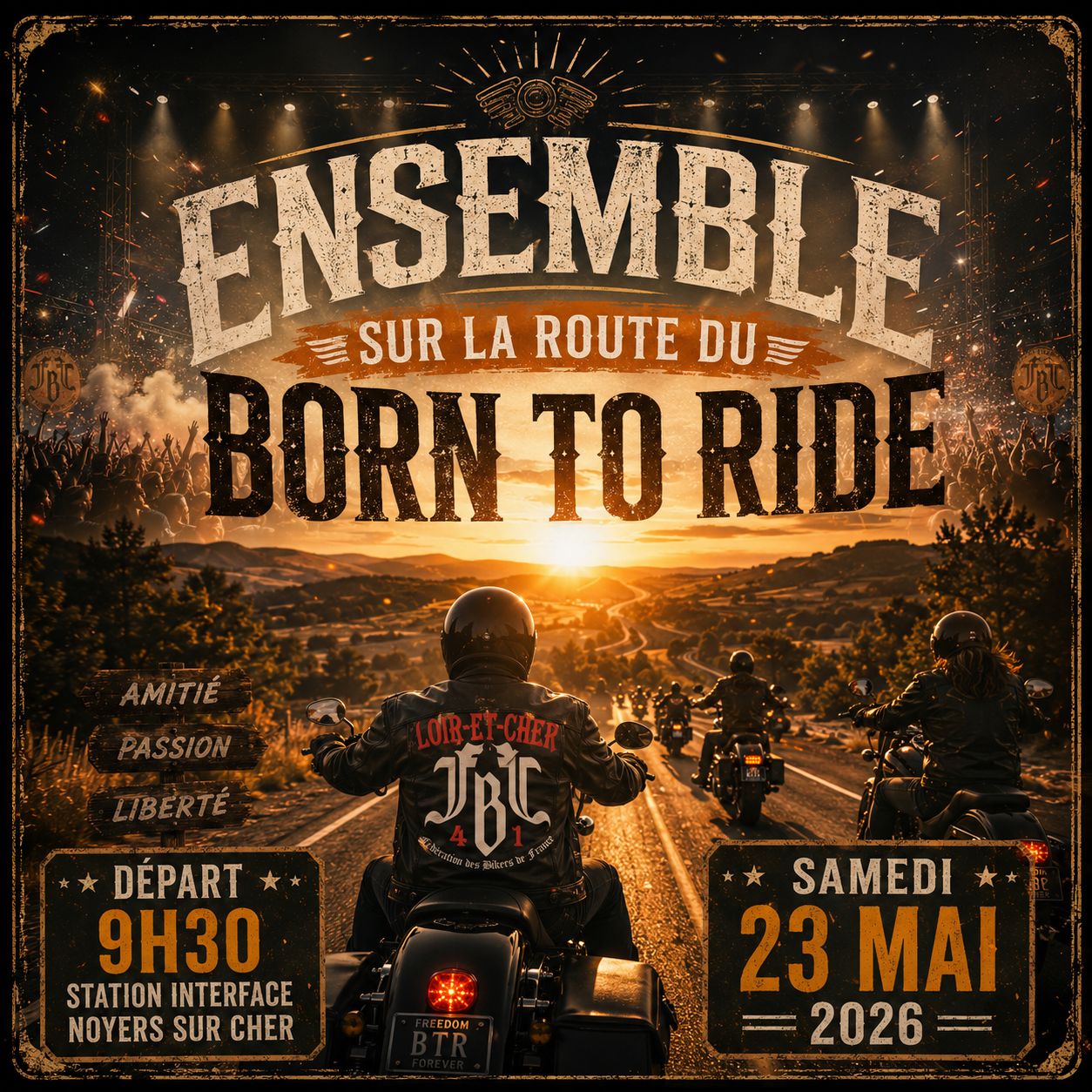 FBF41 direction le Festival "Born to Ride" Levroux (36)