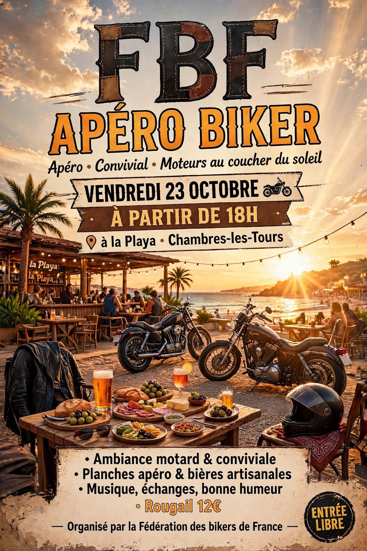 Apéro Biker Point Rencontre FBF37 Rougail 12€